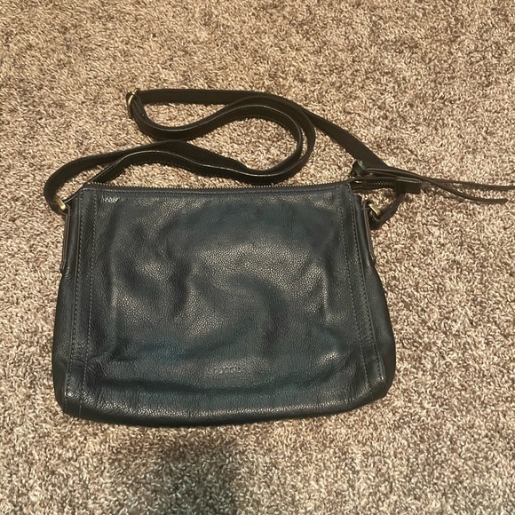 Fossil Emma Crossbody Purse Black Pebbled Leather Bag - Picture 5 of 13